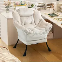 HAUSS SPOLE Fauteuil - Relaxstoel Met Zijvak En Armleuningen - Comfortabele Zitting Met Nekondersteuning - Voor Woonkamer En Balkon - Metaal Khaki