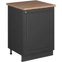 Vicco Keukenonderkast Fame-Line Anthrazit-Gold Landhaus/Antraciet 60 cm 1 deur met werkblad, Model 65147