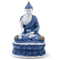 Puckator Wit & Blauw Thaise Boeddha Lotus