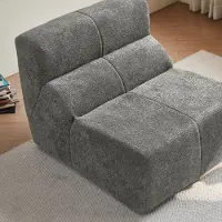 HAUSS SPOLE Fauteuil - Velvet Loungestoel - Wolkzachte Zitting Met Ergonomische Steun - Voor Woonkamer En Kantoor - Lichtgrijs