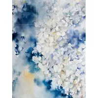 IXXI Hydrangea, Canot Stop Painting - 60 x 80 cm - Gratis ophangtool - Grote wanddecoratie en posters - Aquarel, Slaapkamer, Gang, Woonkamer