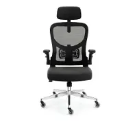 SP Ergonomische Bureaustoel - Max.150kg - Bureaustoel - Bureau Stoel -Zwart - 60cm x 70cm x 125cm