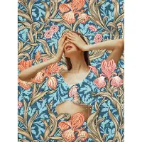IXXI Hide and Seek, Paste in Place - 60 x 80 cm - Grote wanddecoratie en posters - Kleurrijk, Illustraties, Klassiek, Gemengde Technieken, Collage
