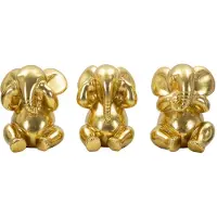 Mauro Ferretti Decoratie Elephant Set 3 Pcs Ø 15,5×20,5 cm