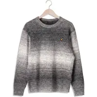 Lyle & Scott Jongens Truien & Vesten Ombre Crew Neck Jumper - Grijs - Maat 170/176