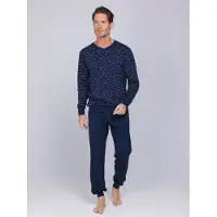 Pastunette Pyjama lang 'Northern Nights' donkerblauw