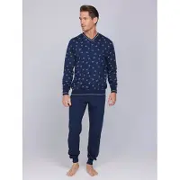 Pastunette Pyjama lang 'Cloud Navigator' donkerblauw