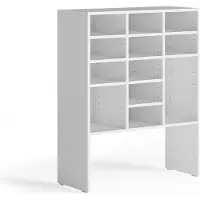 Vicco schoenenkast Hermia, Wit, 78.6 x 99 cm Met 12 open vakken