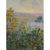 IXXI Flower Beds at Vétheuil, Claude Monet & Museum of Fine Arts Boston - 60 x 80 cm - Gratis ophangtool - Grote wanddecoratie en posters -
