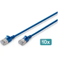 Digitus DK-1632-A-010S-B-10, 1 meter, Cat6a, F/FTP (FFTP), RJ-45, RJ-45, blauw
