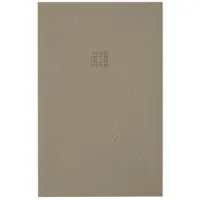 ZEZA Grade Douchevloer - 120x140cm - antislip - antibacterieel - mineraalmarmer - rechthoek - mat cream (taupe) 400000000000019532