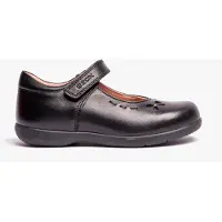 Geox NAIMARA G A Meisjes Leren Klittenband School Schoenen Zwart