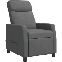 vidaXL Massage Relaxstoel Donkergrijs Stof