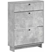vidaXL Schoenenkast EDE 78 x 24 x 103 cm Bewerkt hout Betongrijs