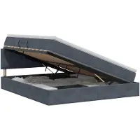 vidaXL Opbergbed met hoofdeinde Donkergrijs 180 x 200 cm Fluweel