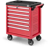 HBM gereedschapswagen 7 laden, model 2, rood