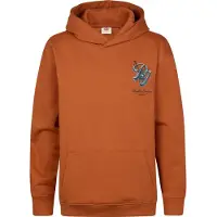 Petrol Industries hoodie met backprint - oranje Sweater Jongens Katoen Capuchon - maat 176