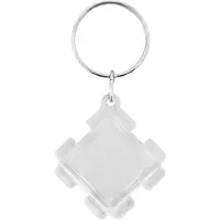 Combicraft Plexiglas sleutelhanger blanco puzzelblokje 30x30mm - 25 stuks