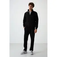 Tommy Life Heren gebreide fleece sweatshirt en broek set