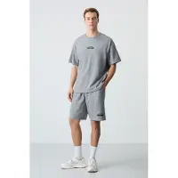 Tommy Life Heren Oversized T-shirt en Korte Broeken Set