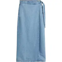 Levi's Denim wikkelrok met kolomlijn voor dames (Blauw)