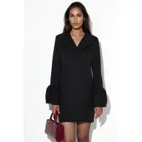 MSN Collection Aansluitende Mini-jurk Met V-hals En Knopen
