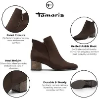Tamaris dames bruine nephak enkellaarzen - 25354-43