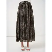 Big Dart Hoge Taille Paisley Midi A-Lijn Rok