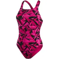 Speedo Dames/Dames Hyperboom ééndelig badpak (Zwart/roze)