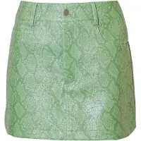 AMY LYNN AmyLynn Minirok van imitatieleer met slangenprint voor dames (Groen)