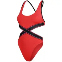 Speedo Dames Cut Out Eénstuk Badhuis (Rood)