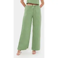 Hiccups for Kids Gestreepte Hoge Taille Rechte Pijpen Pyjama Onderdeel met Een Ceintuurdetail