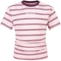 America Today gestreept T-shirt - roze Meisjes Katoen Ronde hals Streep - maat 170/176
