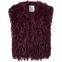 NUKUS Dames Blazers Mila Gilet Feather - Bordeaux - Maat L
