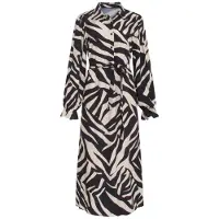 Smashed Lemon 23743-010-999 zebra print v-hals jurk voor dames |