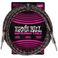 Ernie Ball Braided Instrument Cable Straight/Straight 3 m Recht - Recht Instrumentkabel