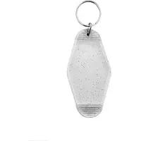 Combicraft Blanco Hunter hotel sleutelhanger 45x88mm transparant glitter - 5 stuks