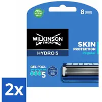 Wilkinson Sword 2 x - Navulmesjes - Hydro 5 Skin Protection - Beschermend - 8 mesjes - Scheermesjes - Hydro 5 - Huidbescherming - Scheermes - Scheerapparaat