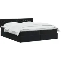 vidaXL - Opbergbed - met - hoofdeinde - 2 - st - Zwart