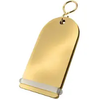Combicraft blanco messing hotel sleutelhanger Pigalle 85x45mm - per 1 stuk