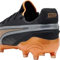 Puma Heren King Ultimate Stevige Grond Voetbalschoenen (Zwart/Oranje)