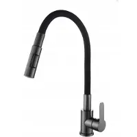 Gamma Flex 4000 Keukenkraan Gun Metal - Flexibele Uitloop