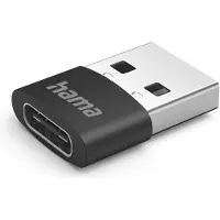 Hama USB-C adapter - USB-C aansluiting - USB-A stekker - USB-C hub - 480 Mbps - geschikt voor o.a. Smartphones, camera's, tablets - Compacte adapter - Zwart - 3 stuks