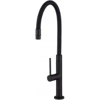 Gamma Flex SLIM Zwarte Keukenmengkraan met Flexibele Uitloop