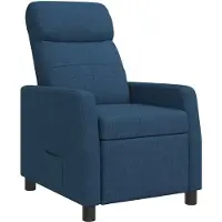 vidaXL Recliner Blauw Stof