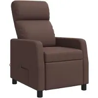 vidaXL Massage Relaxstoel Bruin Kunstleer