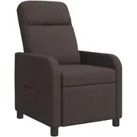 vidaXL Recliner Donkerbruin Stof