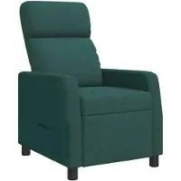 vidaXL Recliner Donkergroen Stof