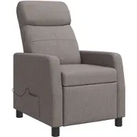 vidaXL Massage Relaxstoel Taupe Stof