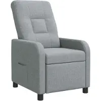 vidaXL Recliner Lichtgrijs Stof